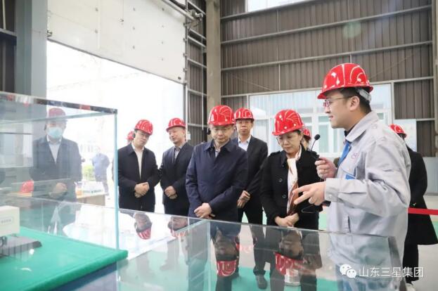 濱州市政協(xié)副主席、市工商聯(lián)主席侯學(xué)峰一行來山東三星集團(tuán)調(diào)研