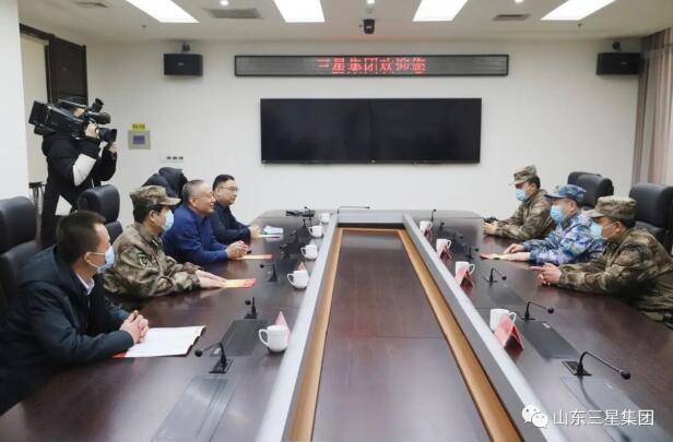 鄒平市委常委、人武部部長胡燕龍來山東三星集團(tuán)調(diào)研企業(yè)民兵編組工作